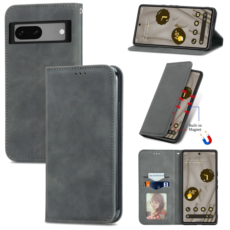 For Google Pixel 7A Retro Skin Feel Magnetic Flip Leather Phone Case