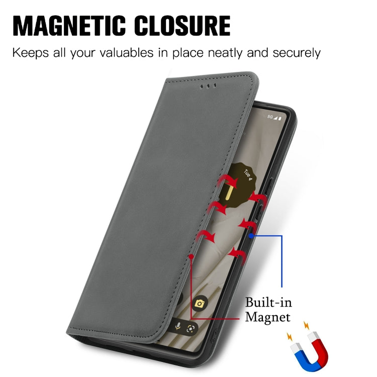 For Google Pixel 7A Retro Skin Feel Magnetic Flip Leather Phone Case