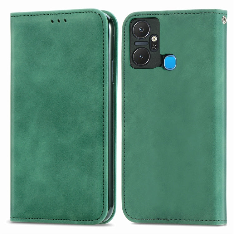 For Infinix Smart 6 Plus Retro Skin Feel Magnetic Flip Leather Phone Case
