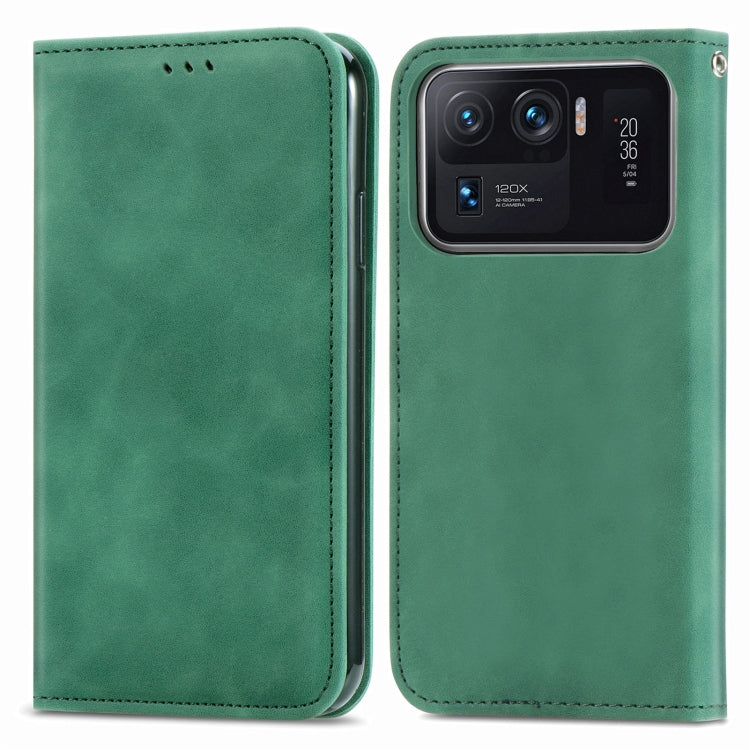 For Xiaomi Mi 11 Ultra Retro Skin Feel Magnetic Flip Leather Phone Case