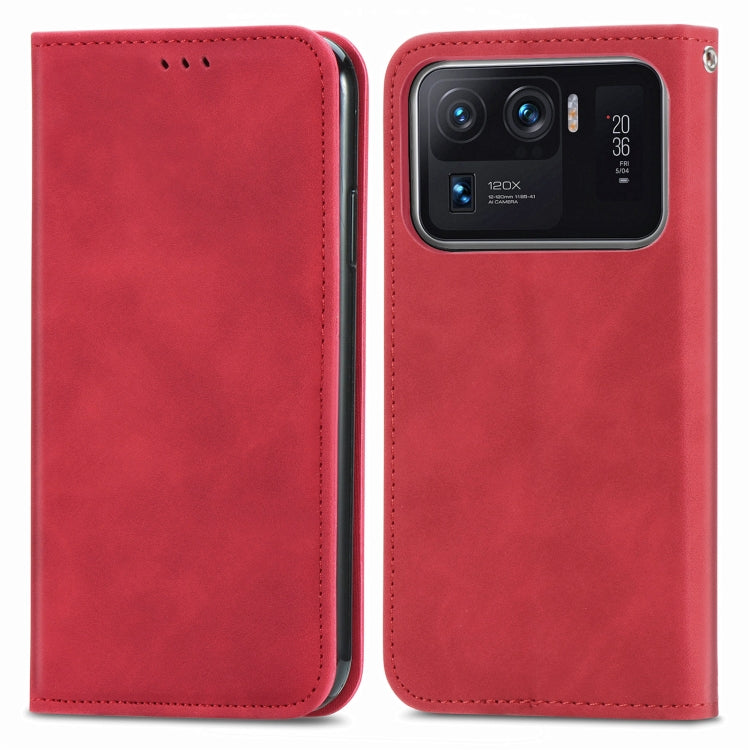 For Xiaomi Mi 11 Ultra Retro Skin Feel Magnetic Flip Leather Phone Case