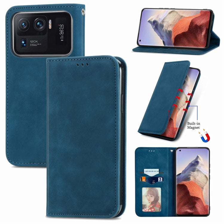 For Xiaomi Mi 11 Ultra Retro Skin Feel Magnetic Flip Leather Phone Case
