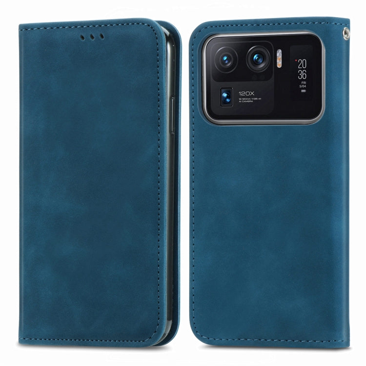 For Xiaomi Mi 11 Ultra Retro Skin Feel Magnetic Flip Leather Phone Case