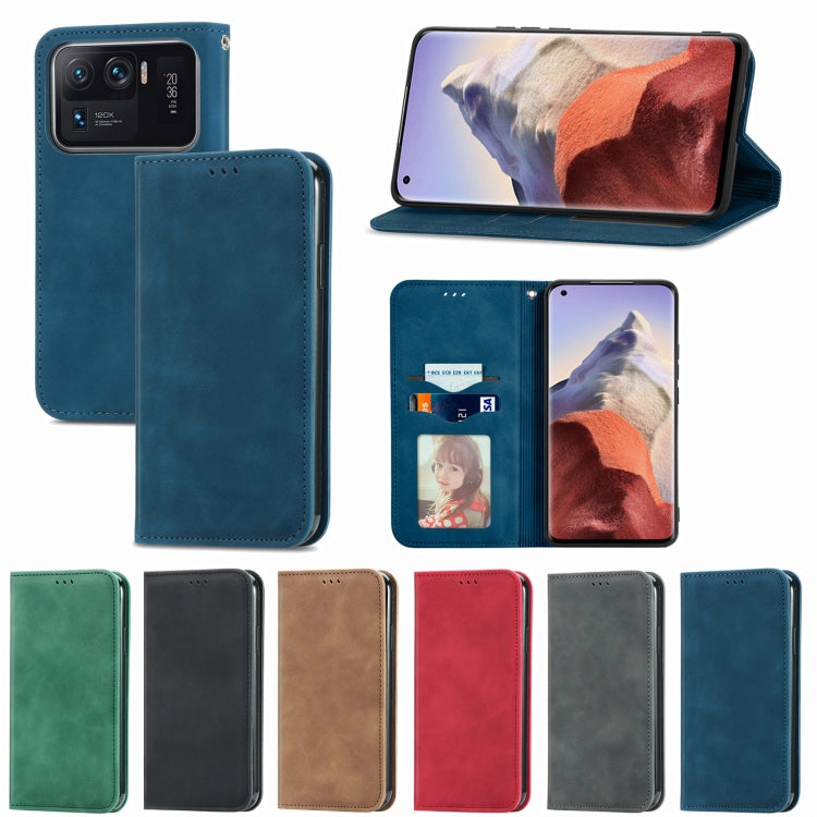 For Xiaomi Mi 11 Ultra Retro Skin Feel Magnetic Flip Leather Phone Case