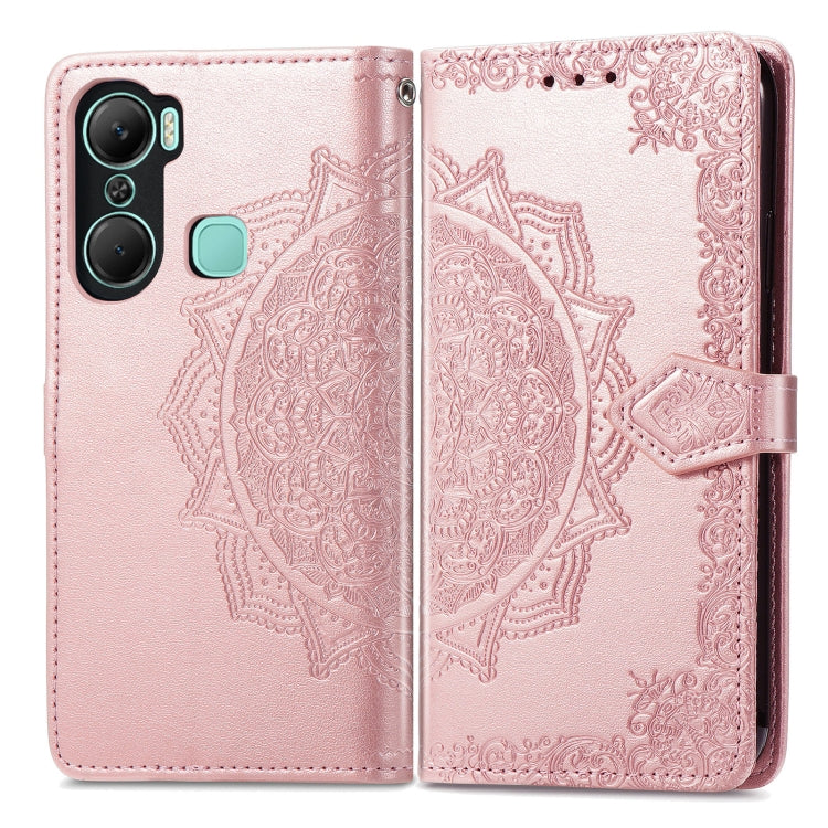 For Infinix Hot 12 Pro Mandala Flower Embossed Leather Phone Case