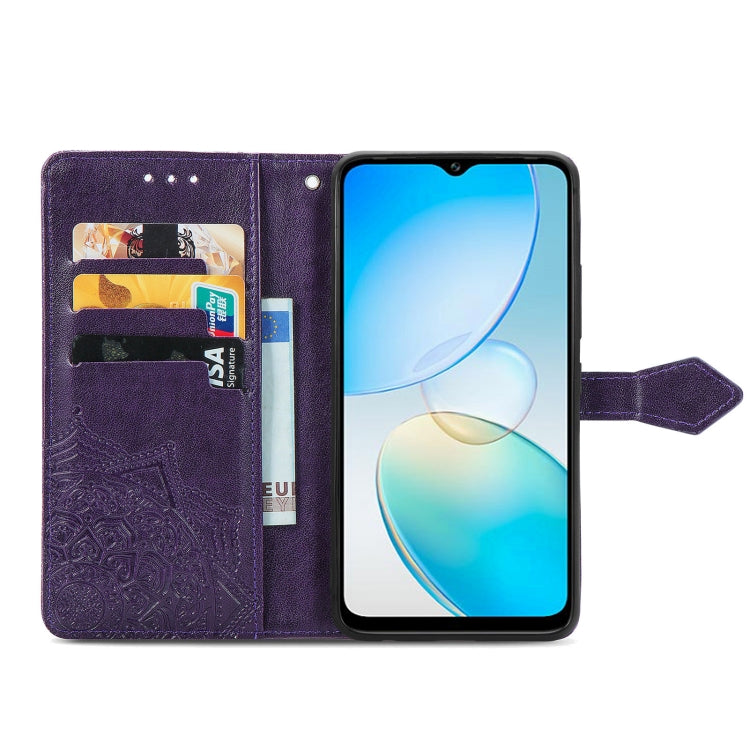 For Infinix Hot 12 Pro Mandala Flower Embossed Leather Phone Case