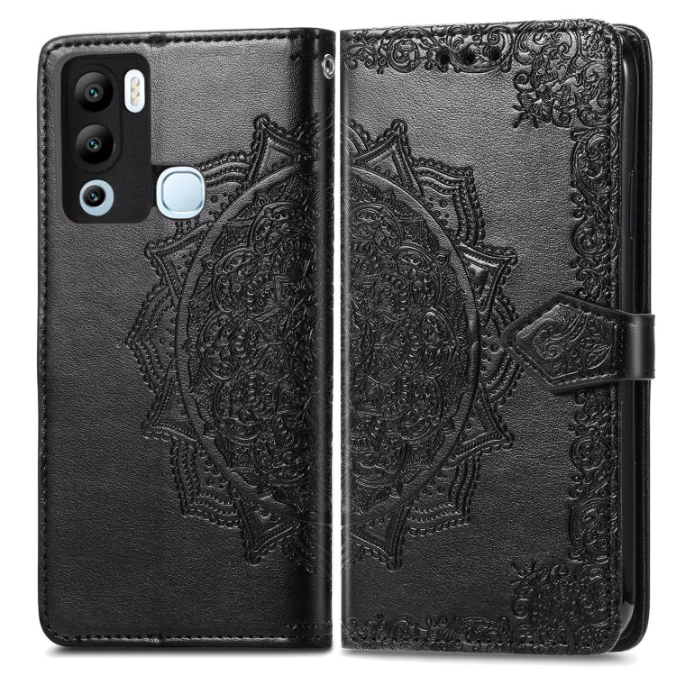For Infinix Hot 12i Mandala Flower Embossed Leather Phone Case
