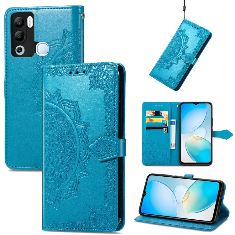 For Infinix Hot 12i Mandala Flower Embossed Leather Phone Case