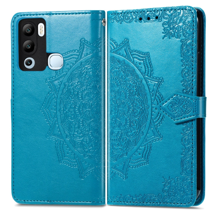 For Infinix Hot 12i Mandala Flower Embossed Leather Phone Case