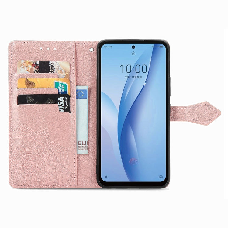 For ZTE Libero 5G III Mandala Flower Embossed Leather Phone Case