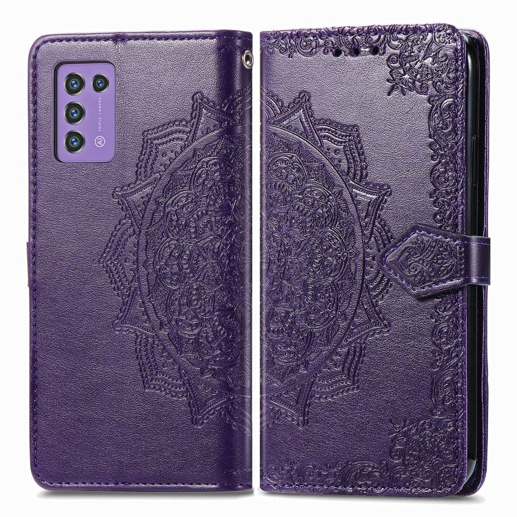 For ZTE Libero 5G III Mandala Flower Embossed Leather Phone Case