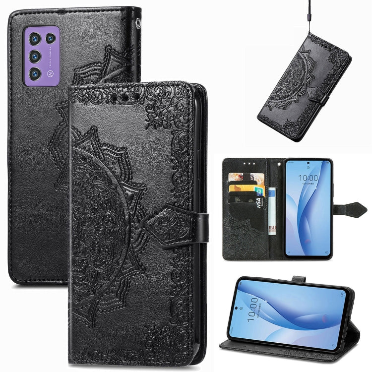 For ZTE Libero 5G III Mandala Flower Embossed Leather Phone Case