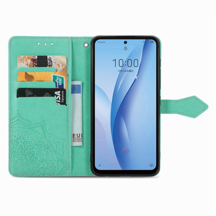 For ZTE Libero 5G III Mandala Flower Embossed Leather Phone Case