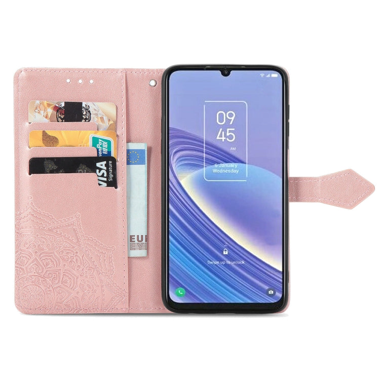 For TCL 40 SE Mandala Flower Embossed Leather Phone Case