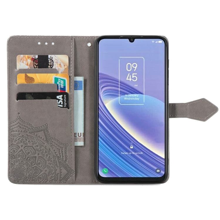 For TCL 40 SE Mandala Flower Embossed Leather Phone Case