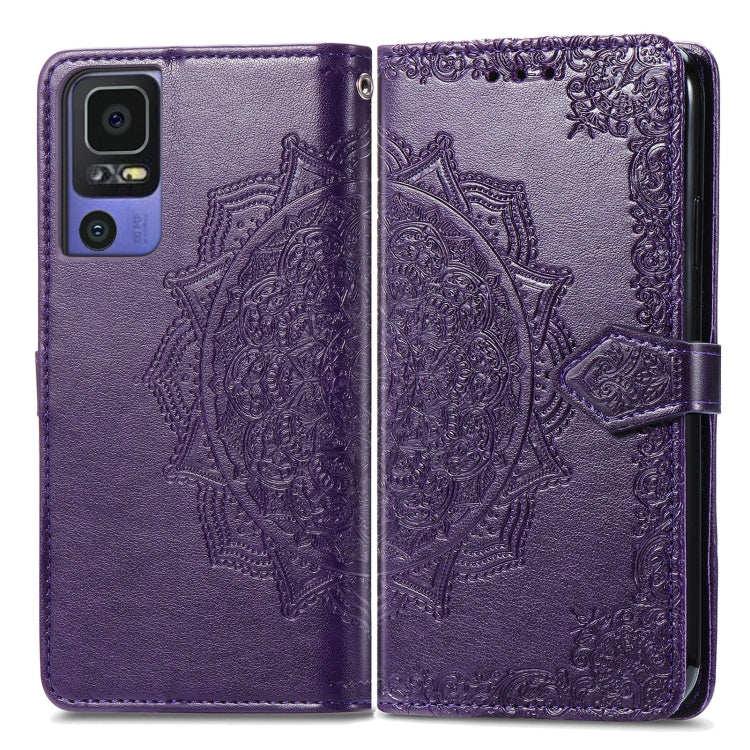 For TCL 40 SE Mandala Flower Embossed Leather Phone Case