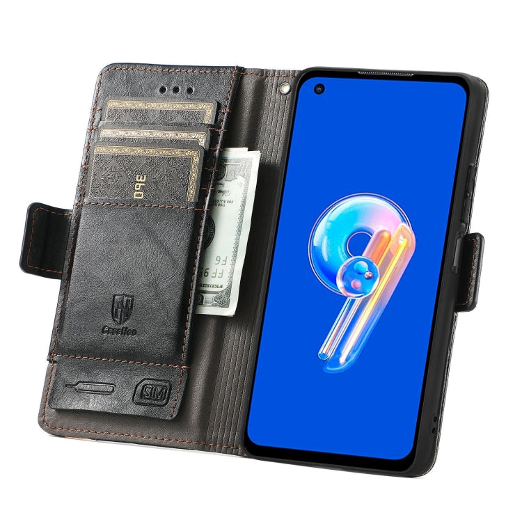 For Asus Zenfone 9 CaseNeo Splicing Dual Magnetic Buckle Leather Phone Case