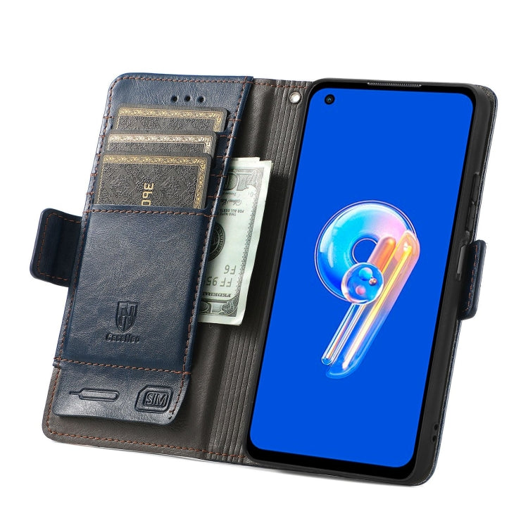 For Asus Zenfone 9 CaseNeo Splicing Dual Magnetic Buckle Leather Phone Case