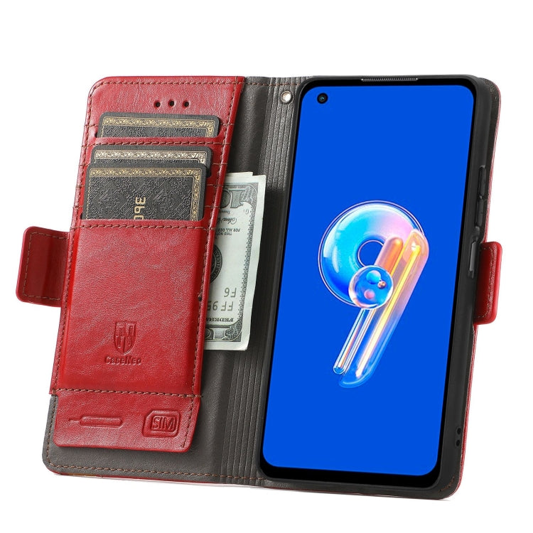 For Asus Zenfone 9 CaseNeo Splicing Dual Magnetic Buckle Leather Phone Case