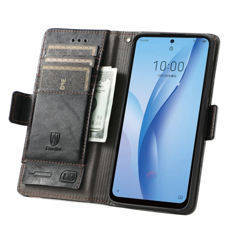 For ZTE Libero 5G III CaseNeo Splicing Dual Magnetic Buckle Leather Phone Case