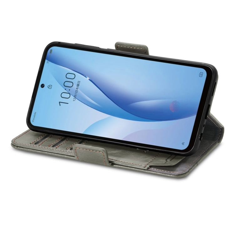 For ZTE Libero 5G III CaseNeo Splicing Dual Magnetic Buckle Leather Phone Case