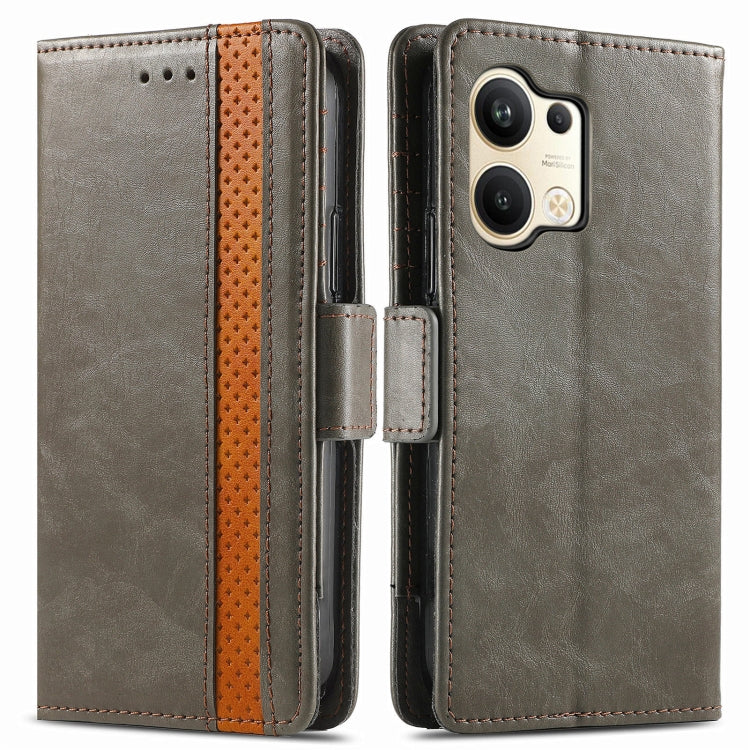 For OPPO Reno9 CaseNeo Splicing Dual Magnetic Buckle Leather Phone Case