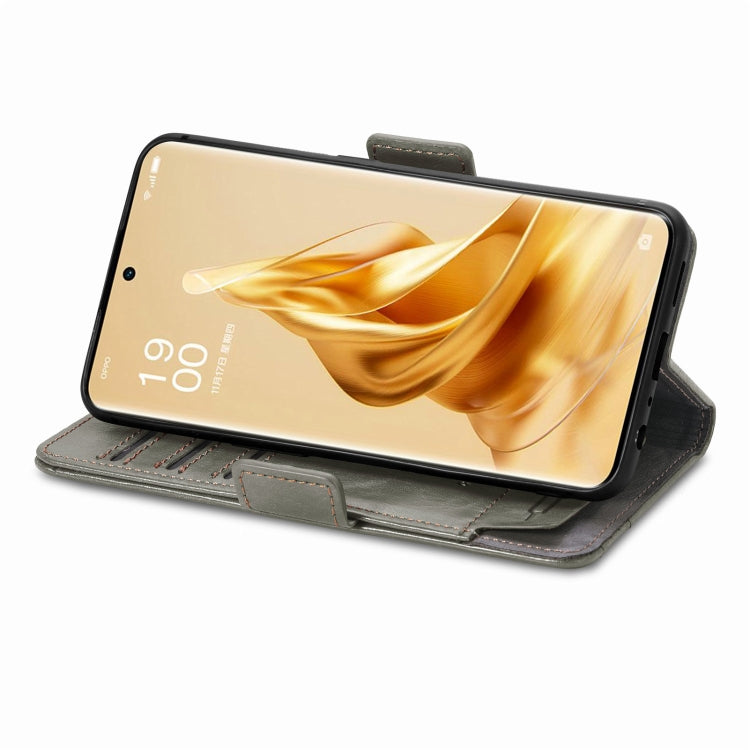 For OPPO Reno9 CaseNeo Splicing Dual Magnetic Buckle Leather Phone Case