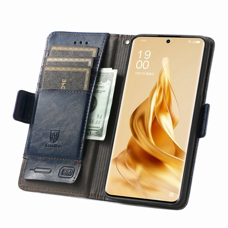 For OPPO Reno9 CaseNeo Splicing Dual Magnetic Buckle Leather Phone Case