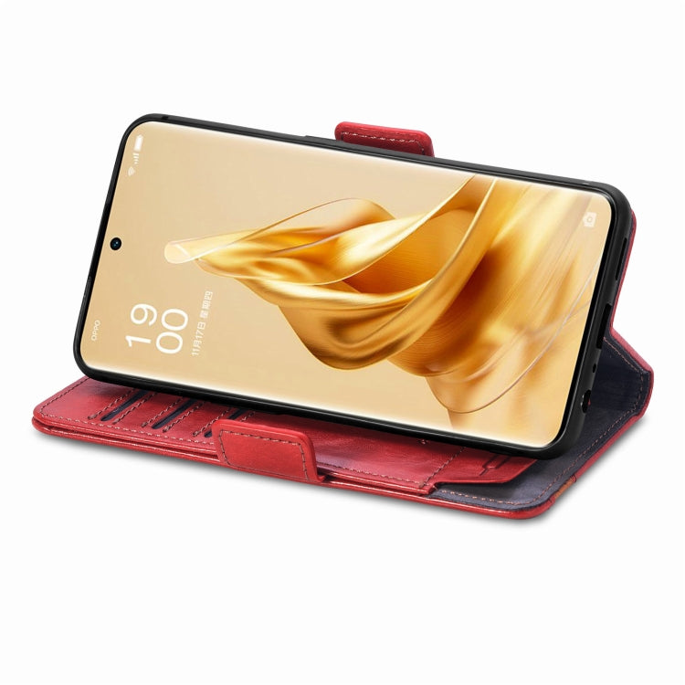 For OPPO Reno9 CaseNeo Splicing Dual Magnetic Buckle Leather Phone Case