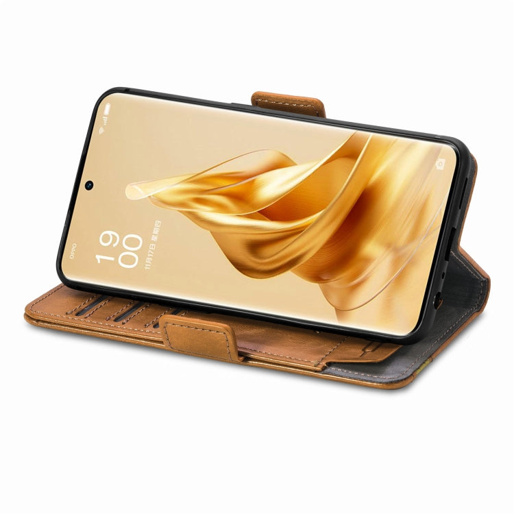 For OPPO Reno9 CaseNeo Splicing Dual Magnetic Buckle Leather Phone Case