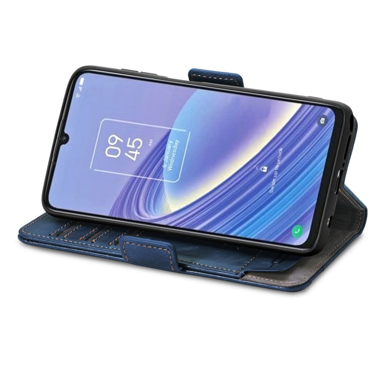 For TCL 40 SE CaseNeo Splicing Dual Magnetic Buckle Leather Phone Case