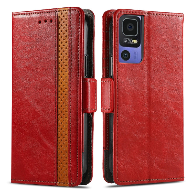 For TCL 40 SE CaseNeo Splicing Dual Magnetic Buckle Leather Phone Case