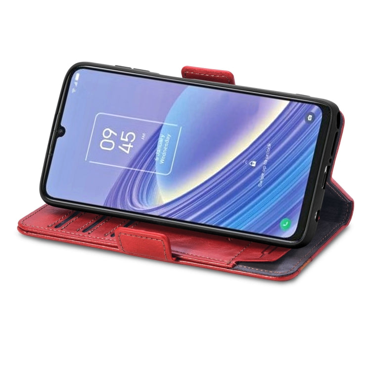 For TCL 40 SE CaseNeo Splicing Dual Magnetic Buckle Leather Phone Case