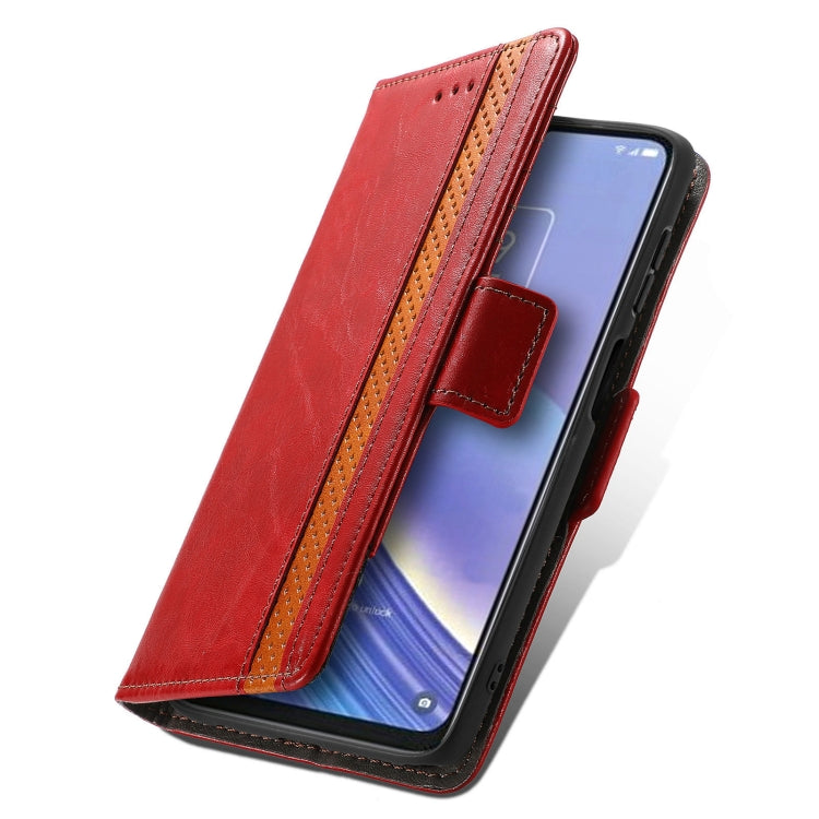 For TCL 40 SE CaseNeo Splicing Dual Magnetic Buckle Leather Phone Case