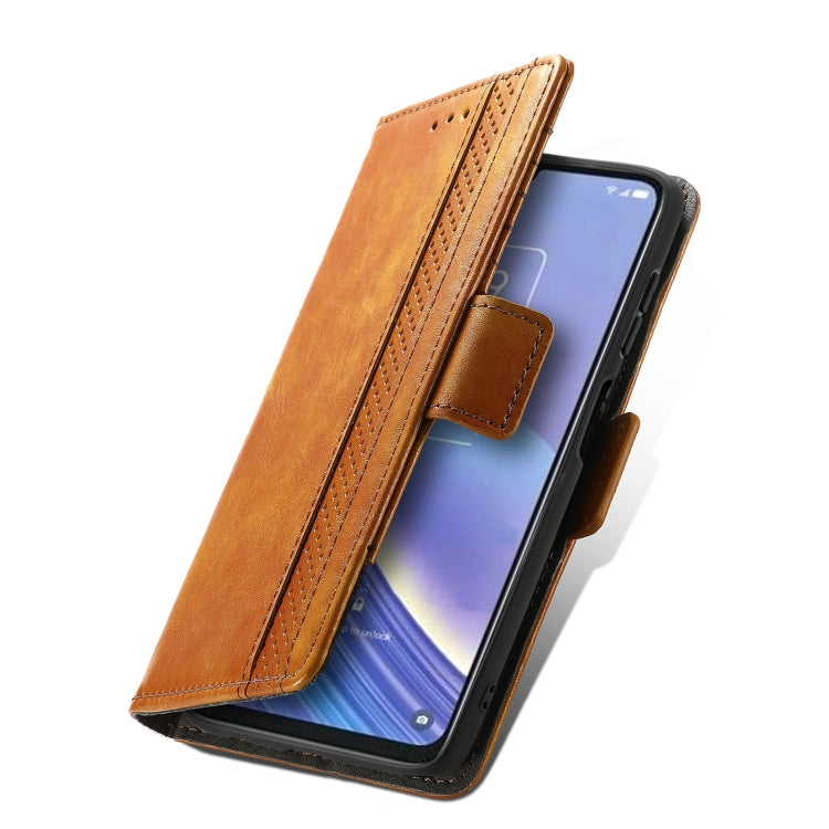 For TCL 40 SE CaseNeo Splicing Dual Magnetic Buckle Leather Phone Case