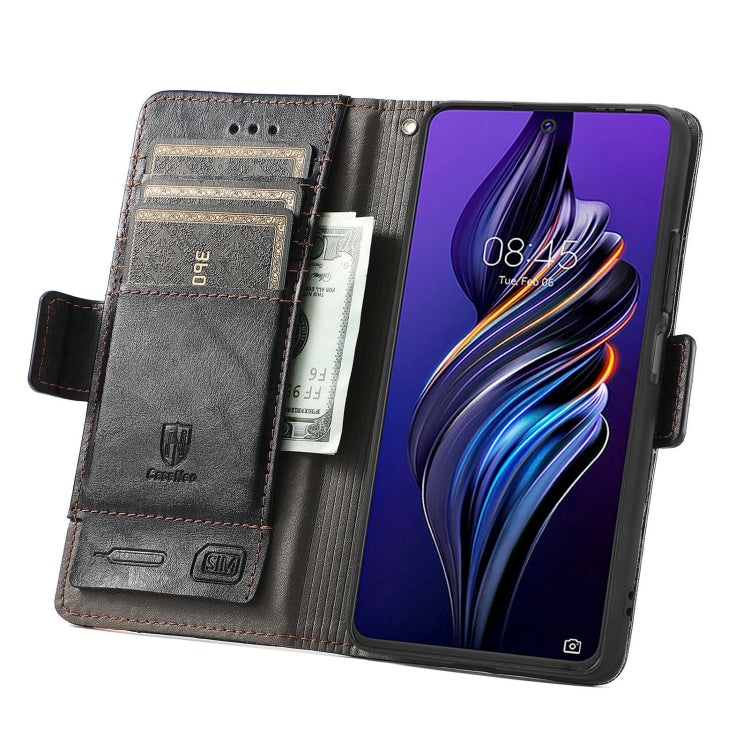 For Tecno Pova 3 CaseNeo Splicing Dual Magnetic Buckle Leather Phone Case