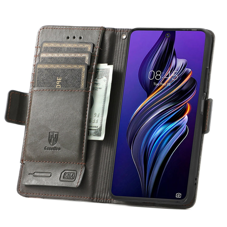 For Tecno Pova 3 CaseNeo Splicing Dual Magnetic Buckle Leather Phone Case