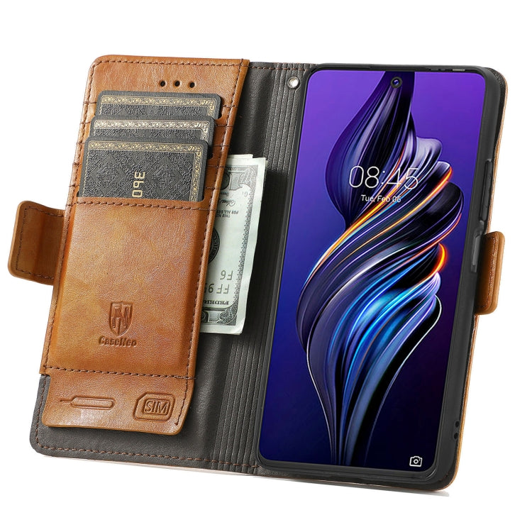 For Tecno Pova 3 CaseNeo Splicing Dual Magnetic Buckle Leather Phone Case