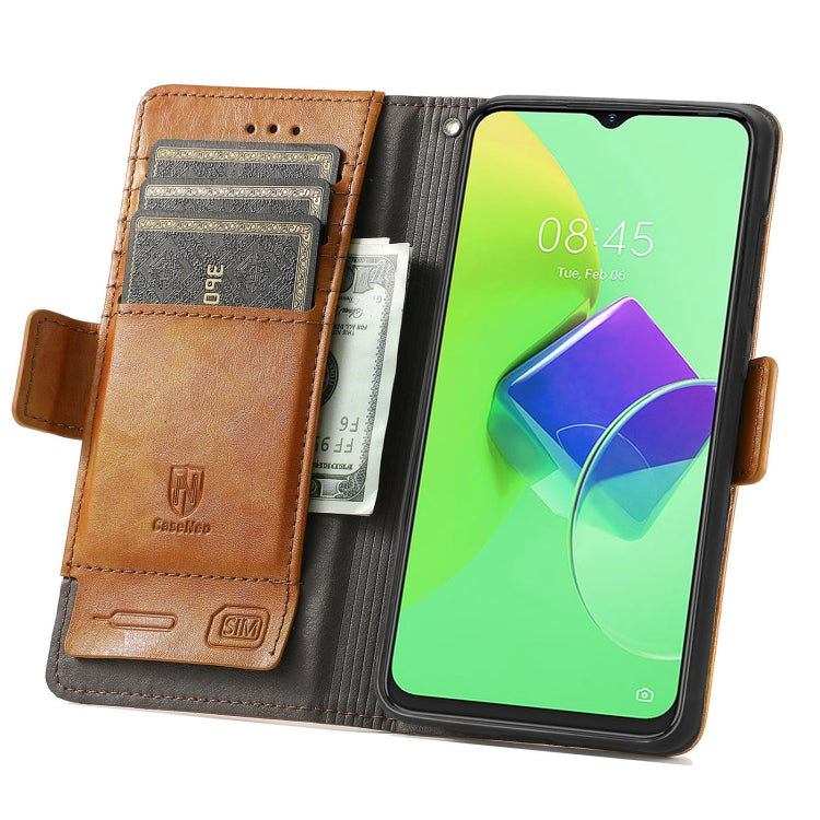 For Tecno Spark 9 Pro CaseNeo Splicing Dual Magnetic Buckle Leather Phone Case