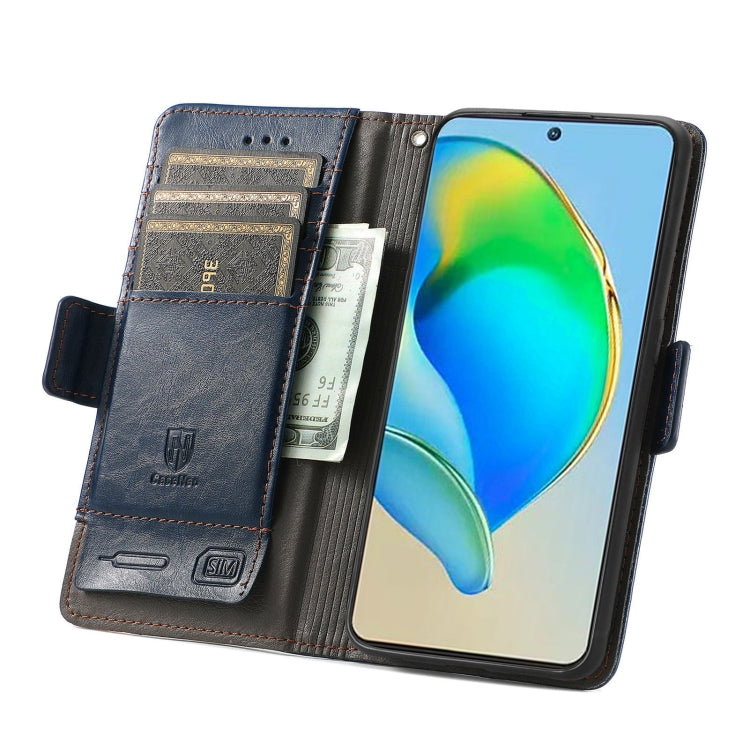 For ZTE Blade V40s CaseNeo Splicing Dual Magnetic Buckle Leather Phone Case