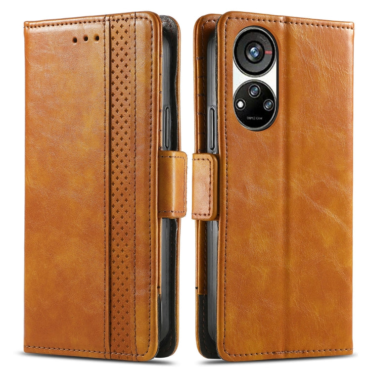 For ZTE Blade V40s CaseNeo Splicing Dual Magnetic Buckle Leather Phone Case