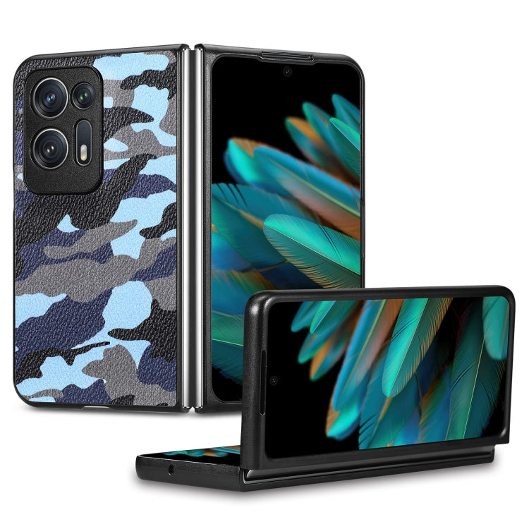 For OPPO Find N2 Camouflage Leather Back Cover Phone Case