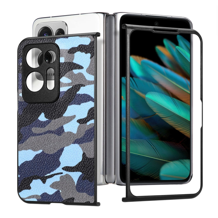 For OPPO Find N2 Camouflage Leather Back Cover Phone Case