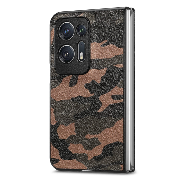 For OPPO Find N2 Camouflage Leather Back Cover Phone Case