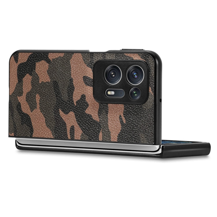For OPPO Find N2 Camouflage Leather Back Cover Phone Case