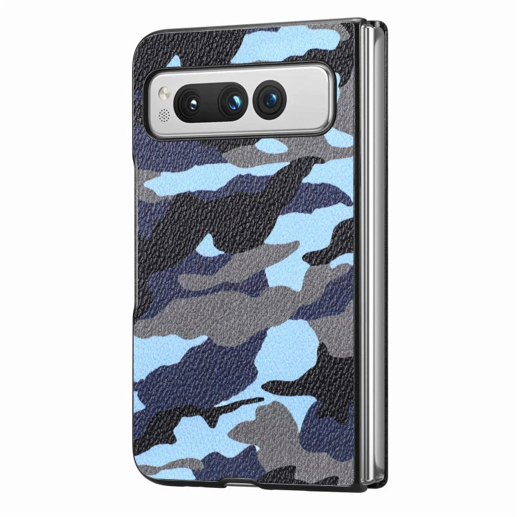 For Google Pixel Fold Camouflage Leather Back Cover Phone Case
