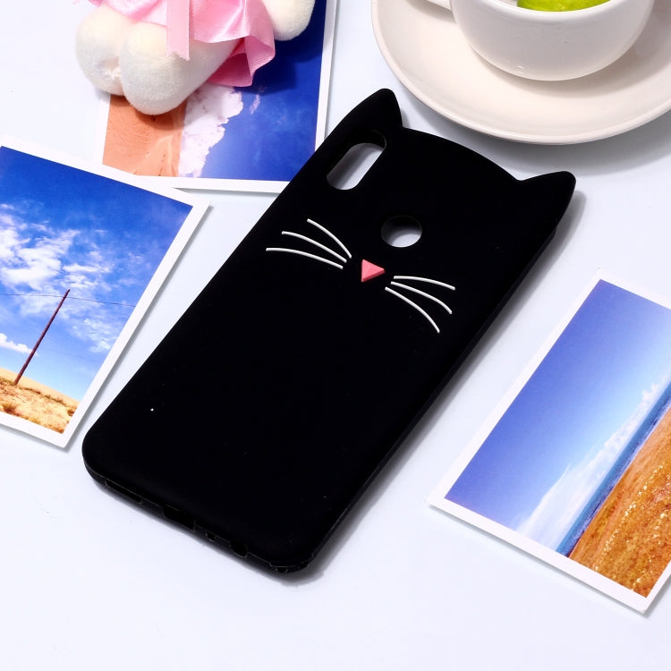 Lovely 3D Moustache Cat Soft Silicone Back Case for Xiaomi Redmi Note 6 & Redmi Note 6 Pro