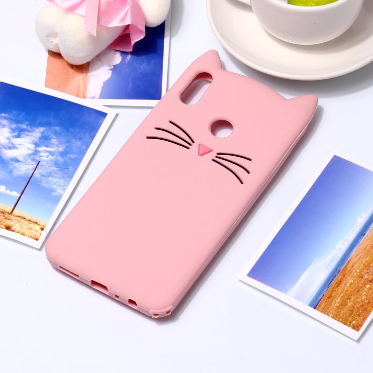 Lovely 3D Moustache Cat Soft Silicone Back Case for Xiaomi Redmi Note 6 & Redmi Note 6 Pro