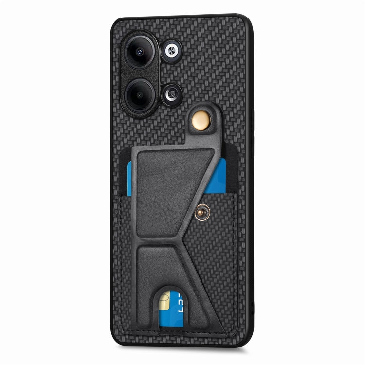 For OPPO Reno9 Carbon Fiber Wallet Flip Card Holder Phone Case