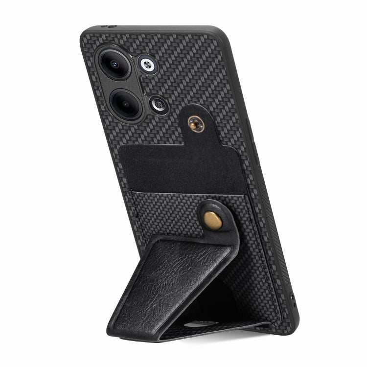 For OPPO Reno9 Carbon Fiber Wallet Flip Card Holder Phone Case